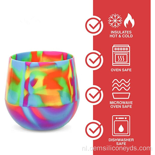 Custom Silicone Shatter Proof Herbruikbare Cups